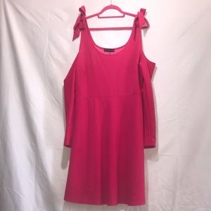 Hot Pink FTF Dress with Bows, Size 1X